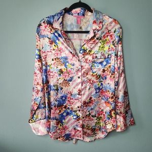 NWT VICTORIA'S SECRET x MARY KATRANTZOU Floral Sleep Shirt - Size L